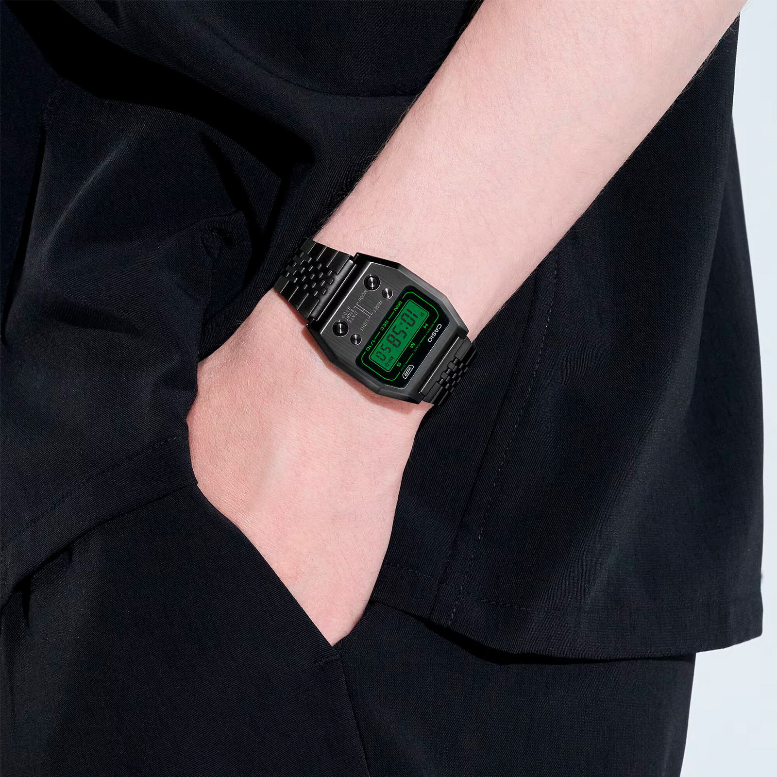 Reloj CASIO A1100B-1DF Acero Unisex Negro