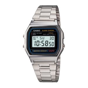 Reloj CASIO A158WA-1DF Resina/Cromado Unisex Plateado
