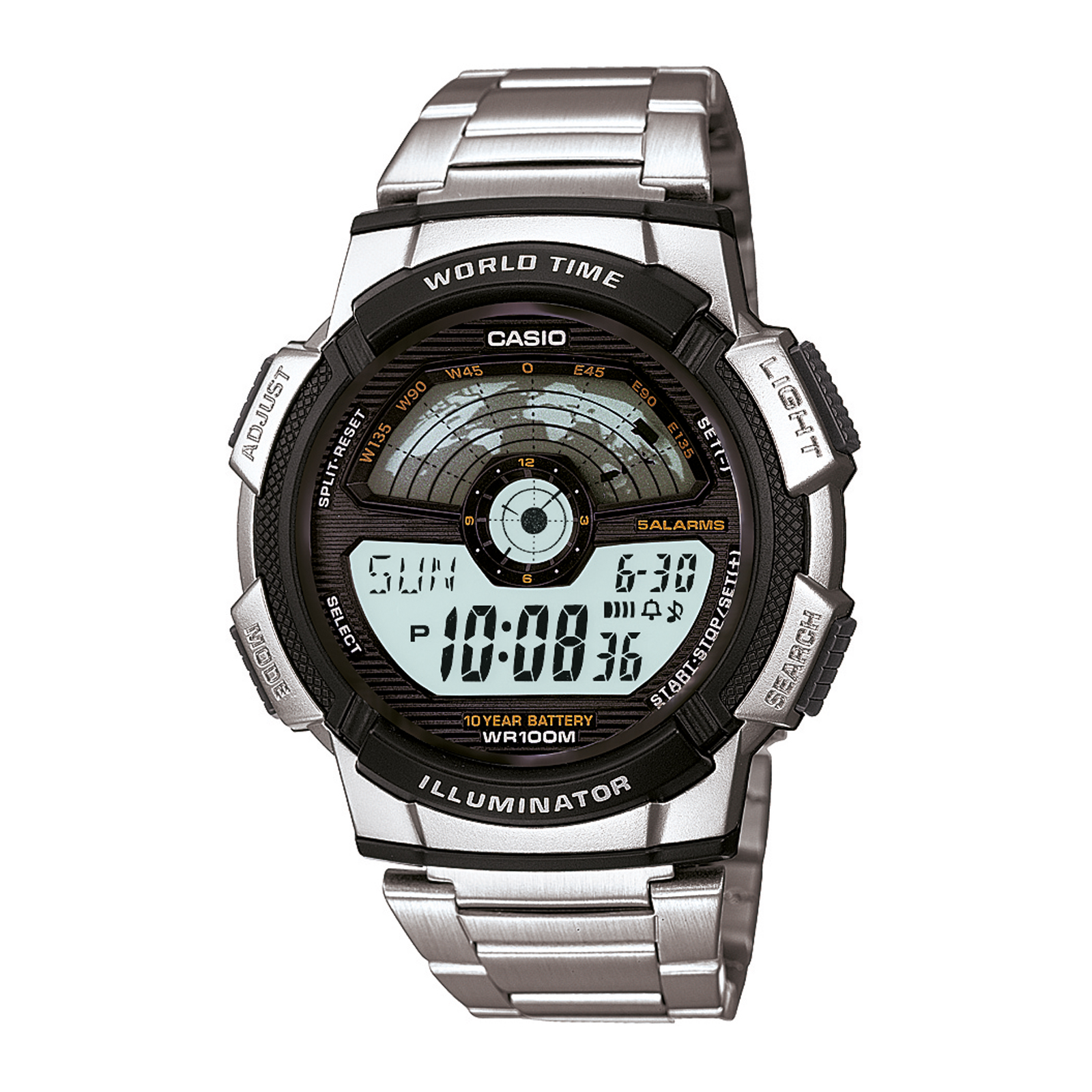 Reloj CASIO AE-1100WD-1AVDF Resina Juvenil Plateado