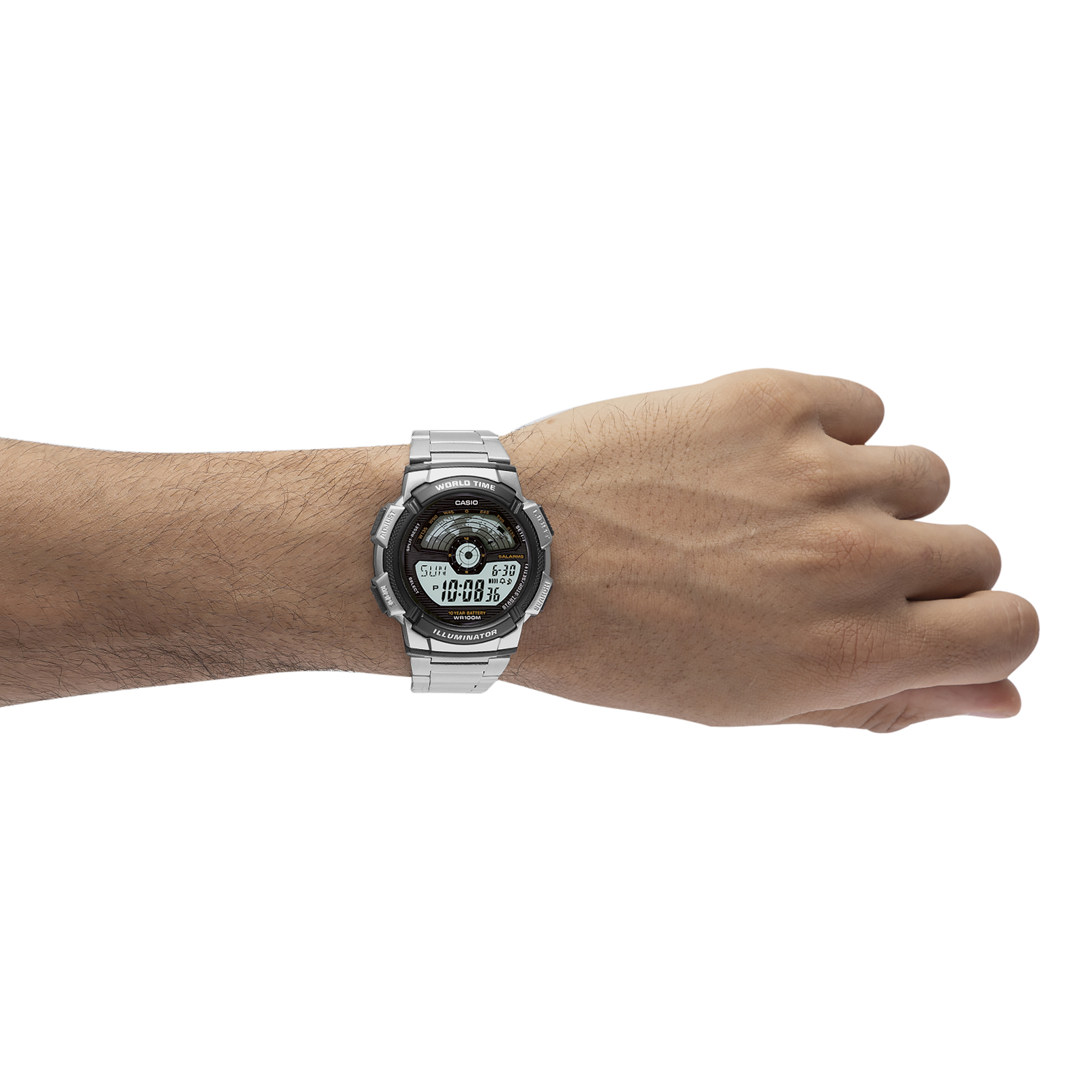 Reloj CASIO AE-1100WD-1AVDF Resina Juvenil Plateado