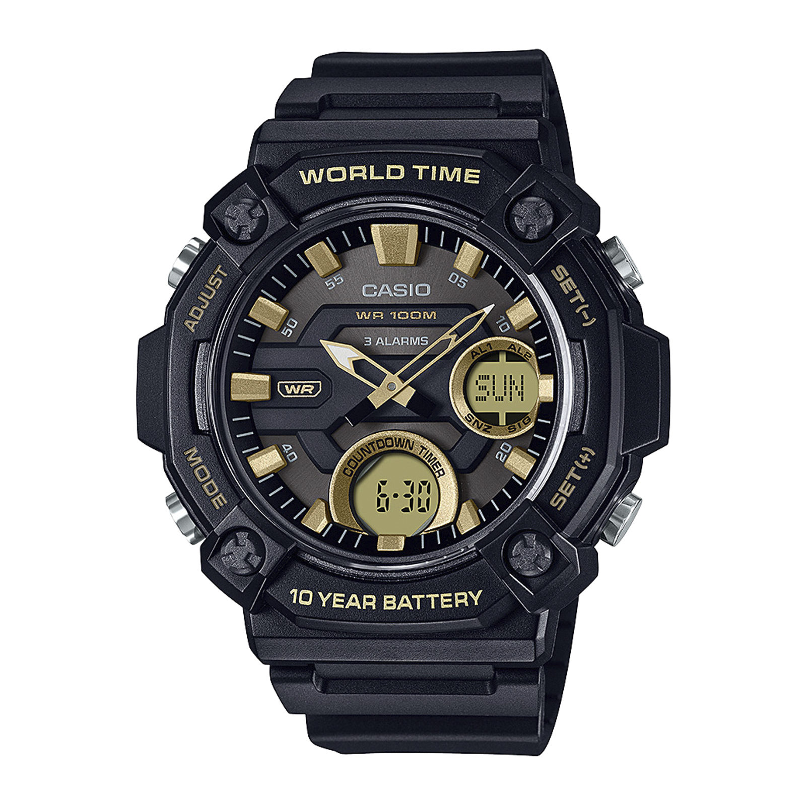 Reloj CASIO AEQ-120W-9AVDF Resina Juvenil Negro