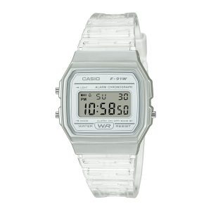 Reloj CASIO F-91WS-7DF Resina Juvenil Blanco