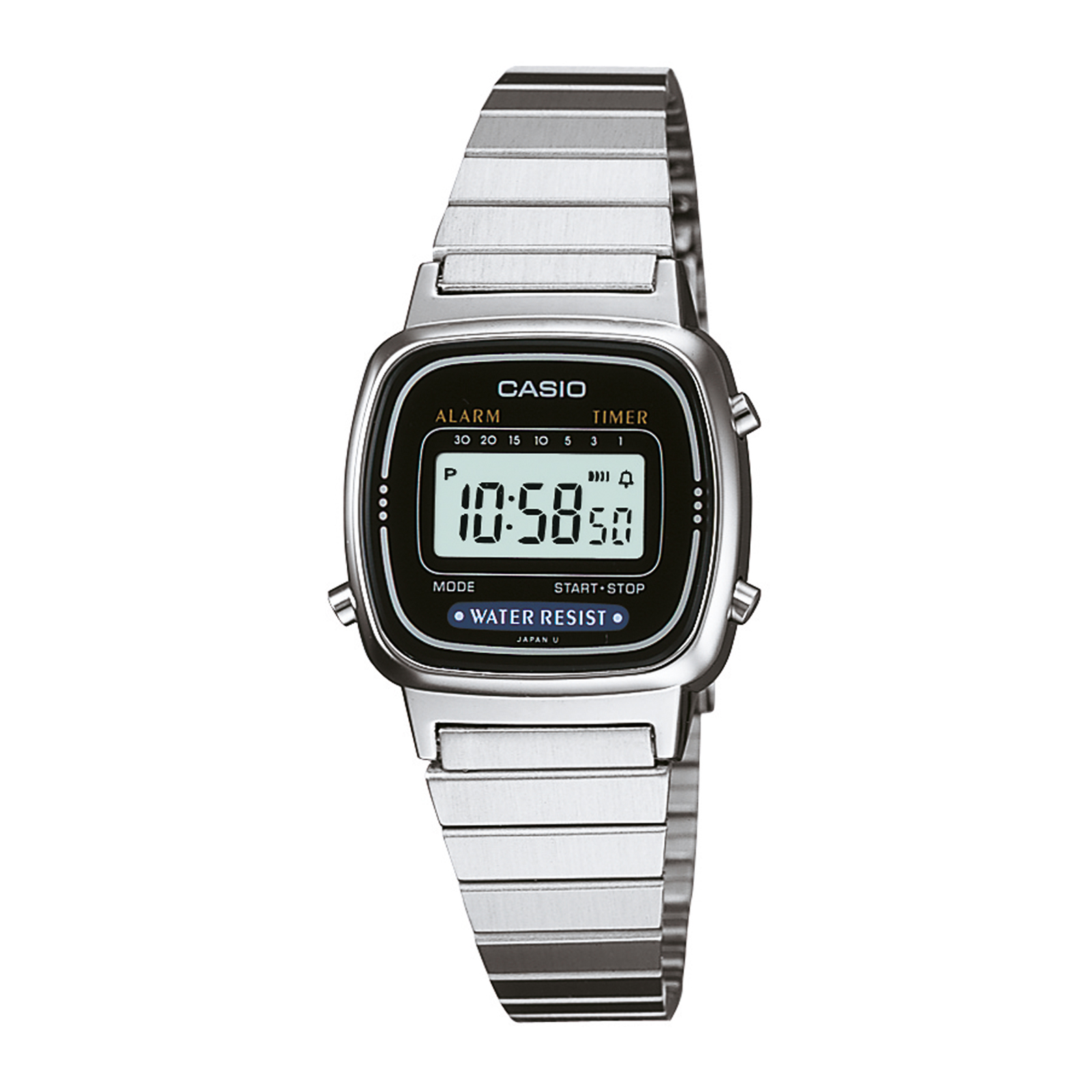 Reloj CASIO LA670WA-1DF Resina/Cromado Mujer Plateado - Btime