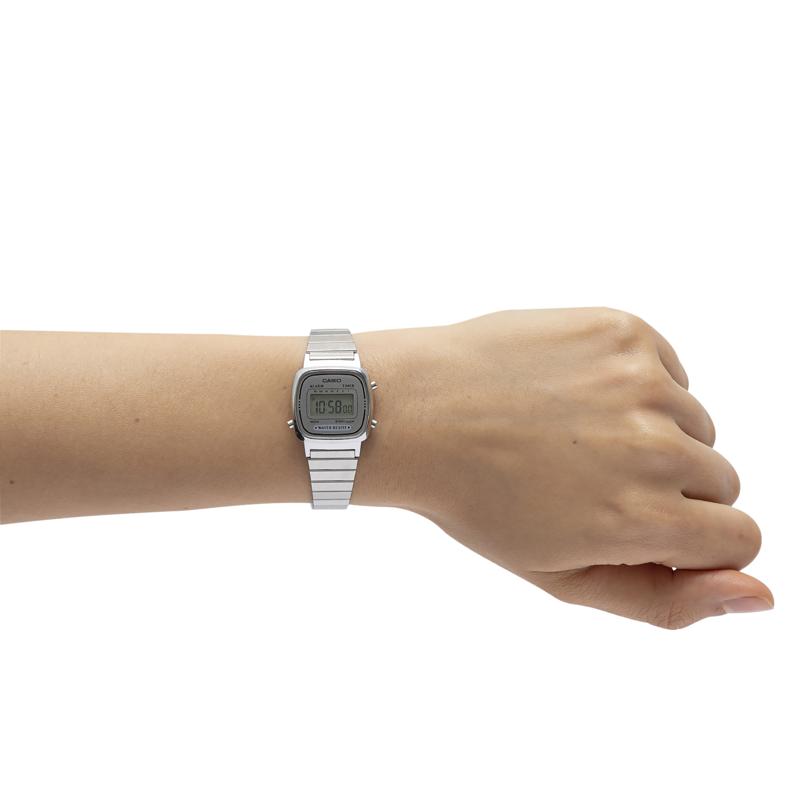 Reloj CASIO LA670WA-7DF Resina/Cromado Mujer Plateado