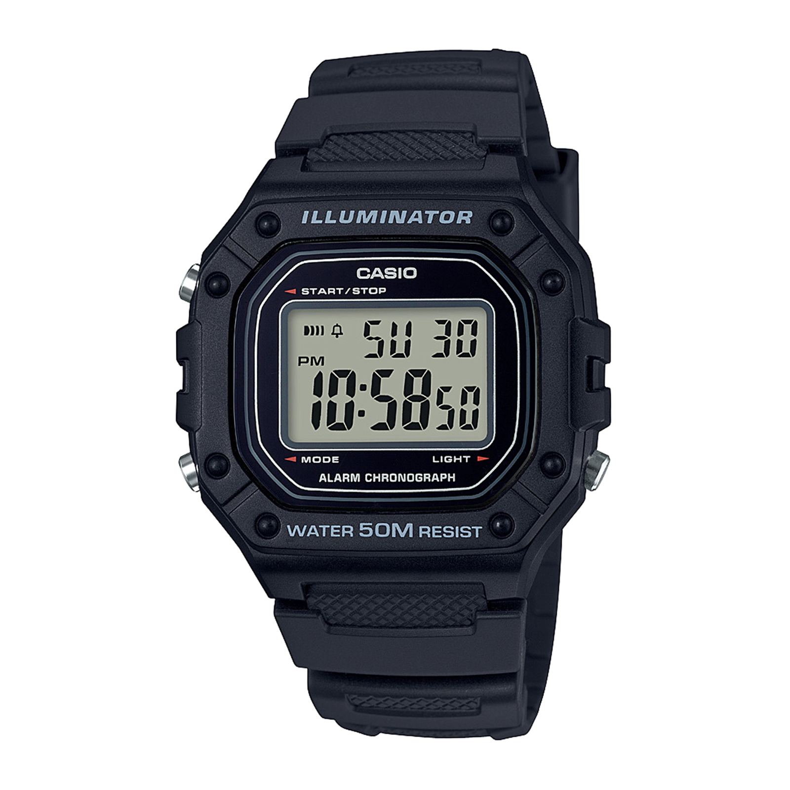 Reloj Transparente Estilo Retro Casio Negro