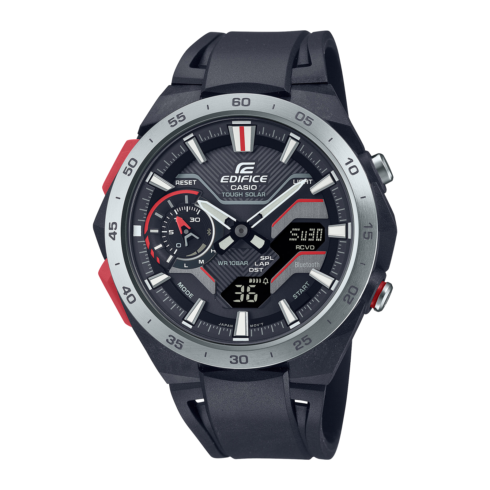 Reloj EDIFICE ECB-2200P-1ADF Carbono/Acero Hombre Negro