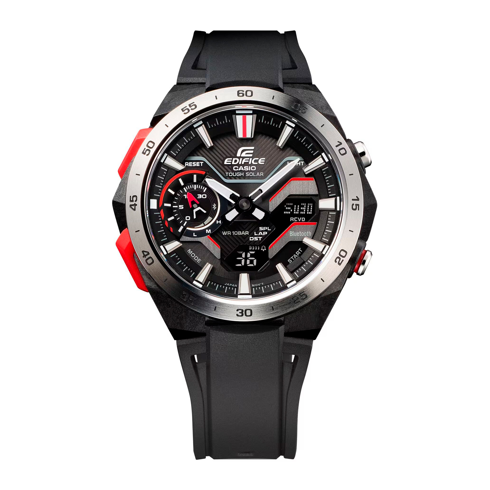 Reloj EDIFICE ECB-2200P-1ADF Carbono/Acero Hombre Negro