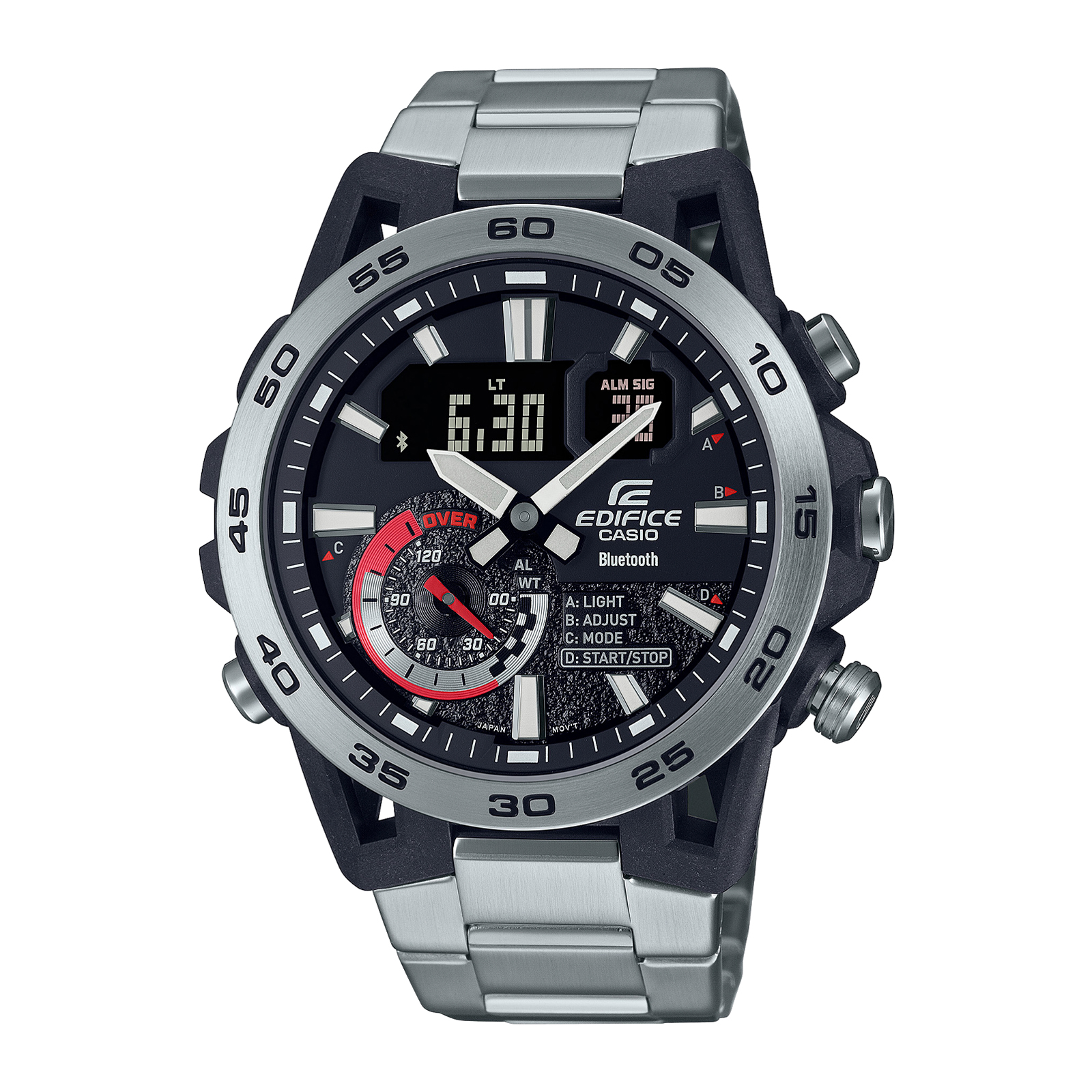 Reloj EDIFICE ECB-40D-1ADF Carbono/Acero Hombre Negro