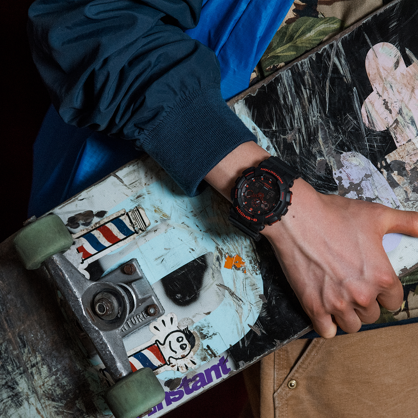 Reloj G-SHOCK GA-100BNR-1ADR Resina Hombre Negro