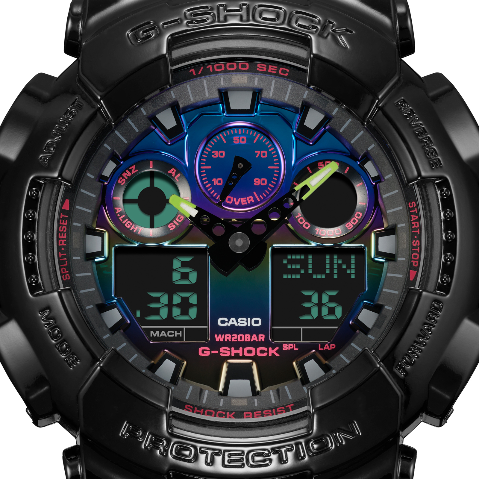 Reloj G-SHOCK GA-100RGB-1ADR Resina Hombre Negro