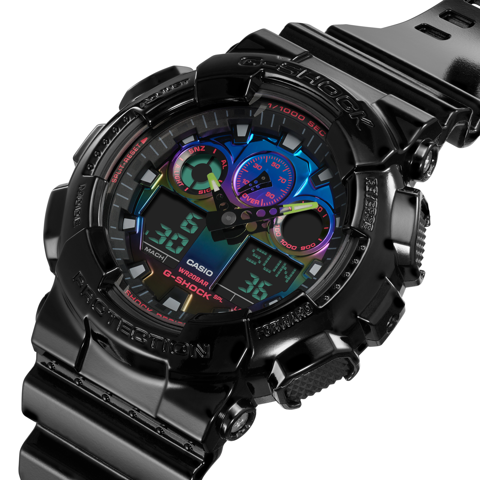 Reloj G-SHOCK GA-100RGB-1ADR Resina Hombre Negro