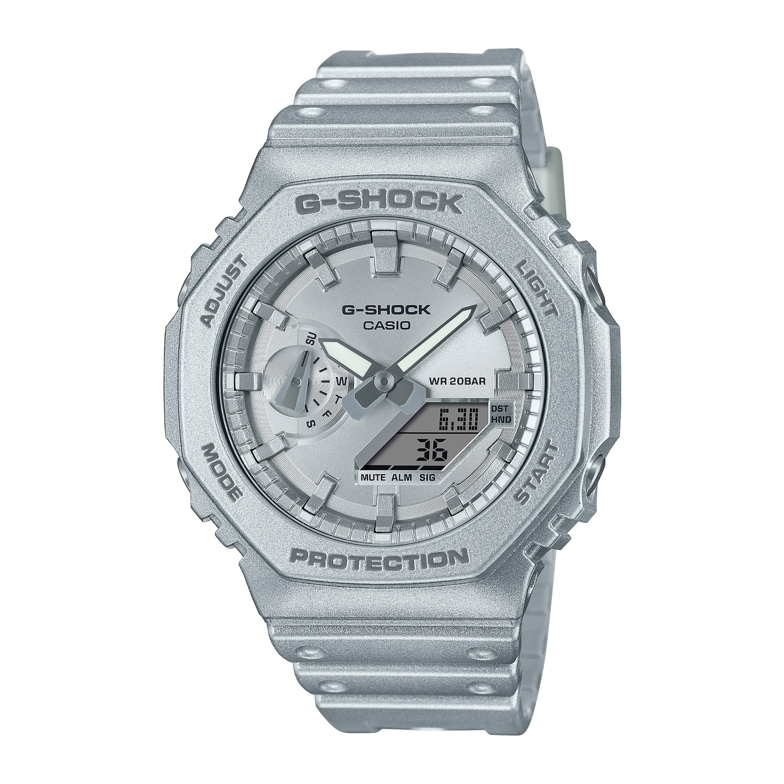 Reloj G-SHOCK GA-2100FF-8ADR Carbono/Resina Hombre Plateado