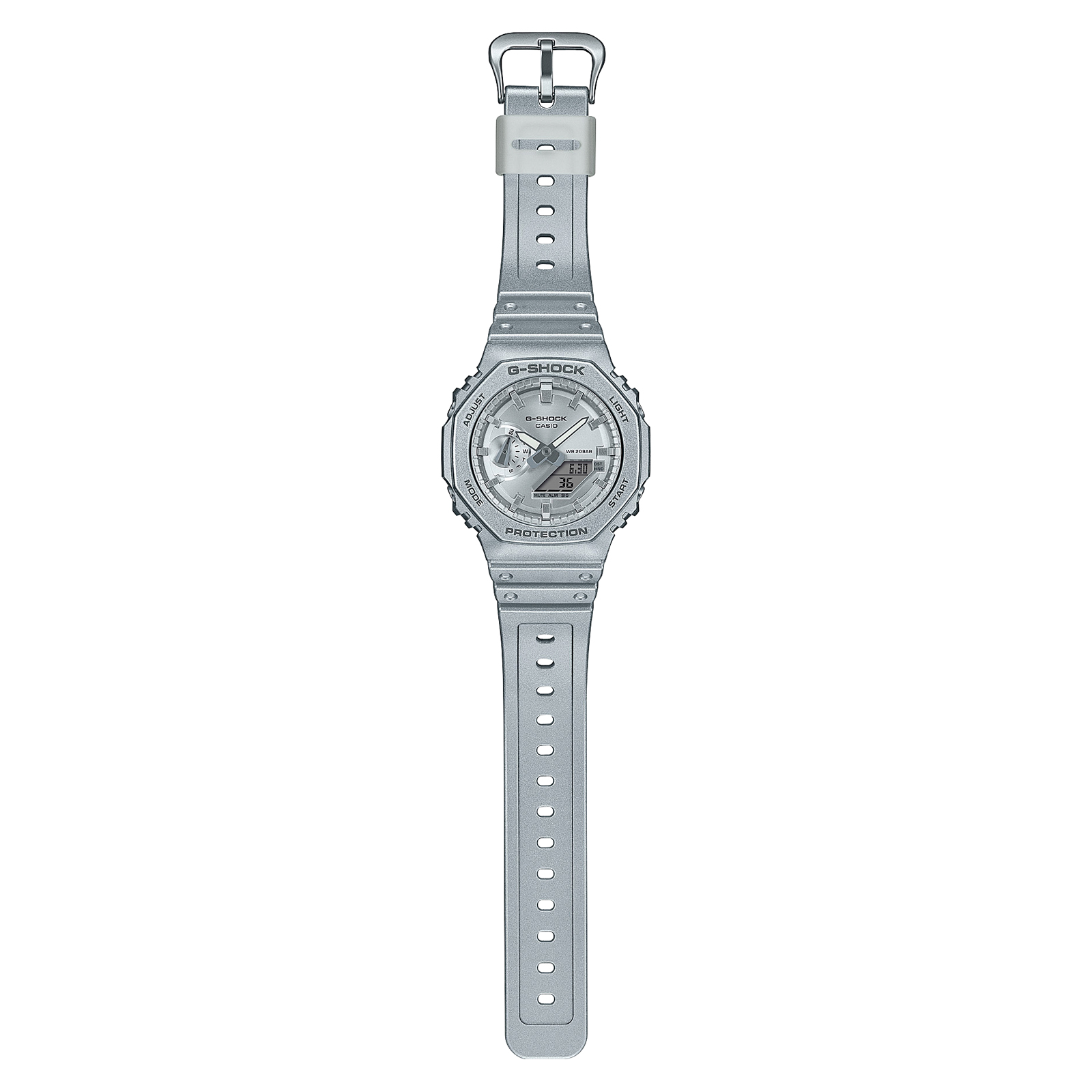 Reloj G-SHOCK GA-2100FF-8ADR Carbono/Resina Hombre Plateado
