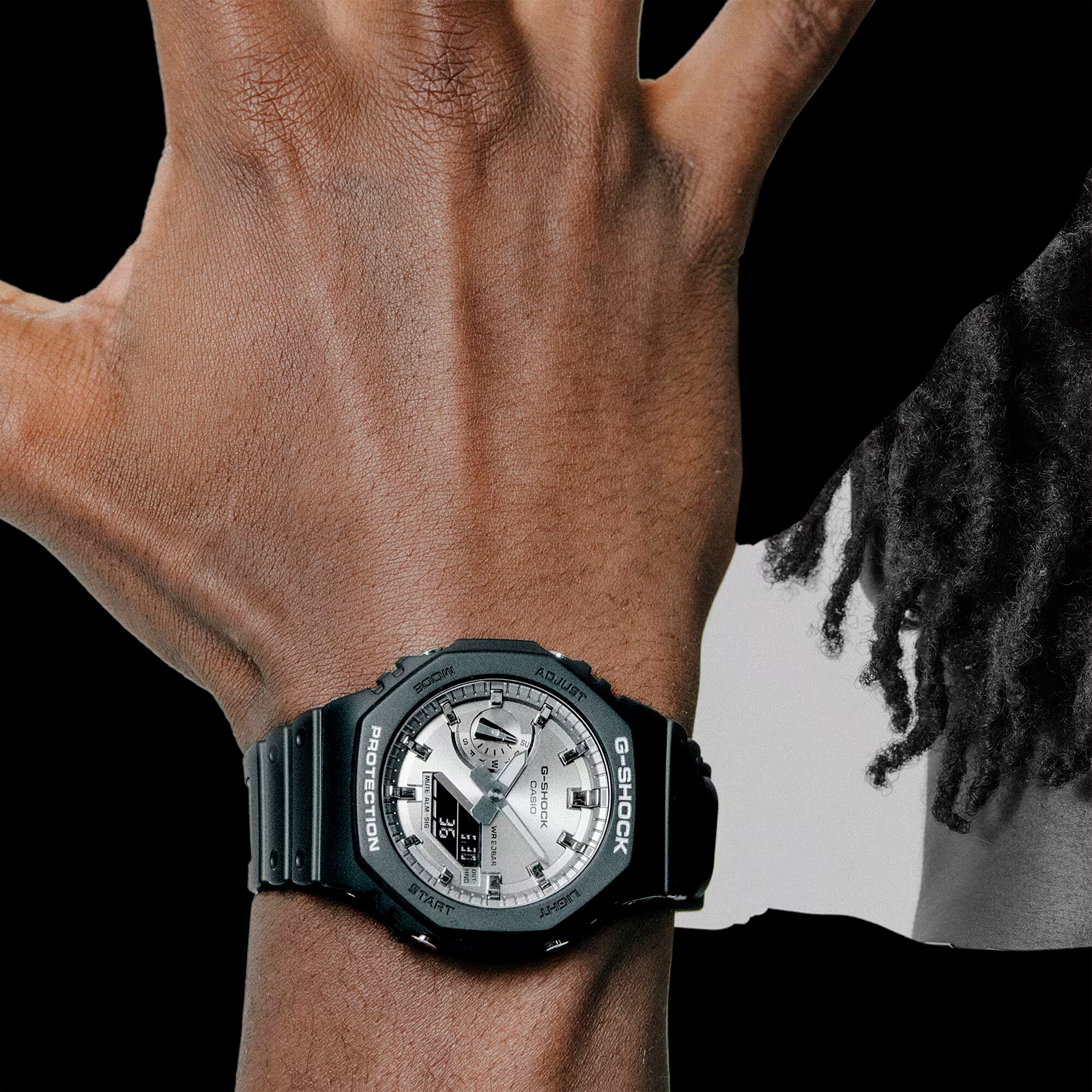 Reloj G-SHOCK GA-2100SB-1ADR Carbono/Resina Hombre Negro