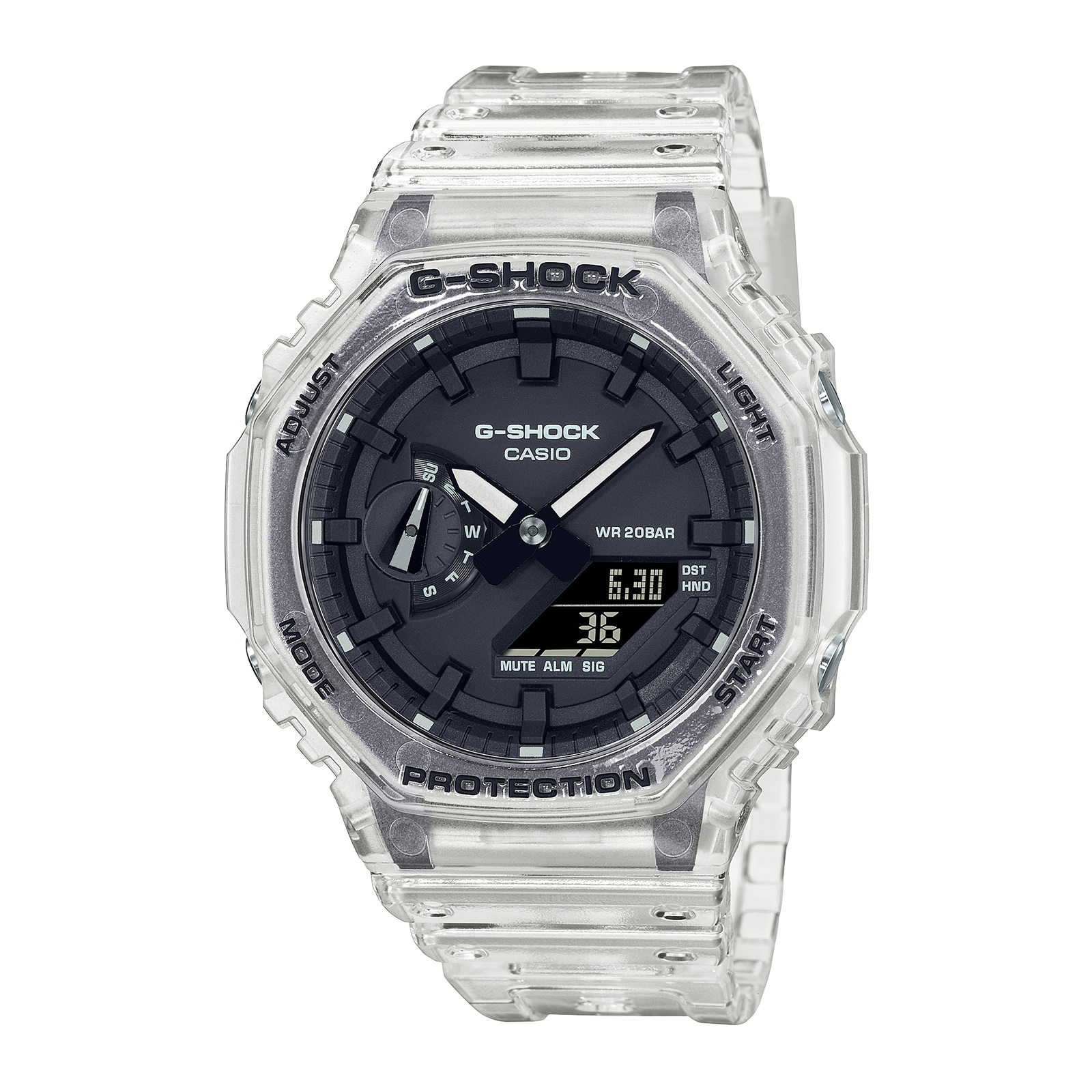 Reloj G-SHOCK GA-2100SKE-7ADR Carbono/Resina Hombre Blanco