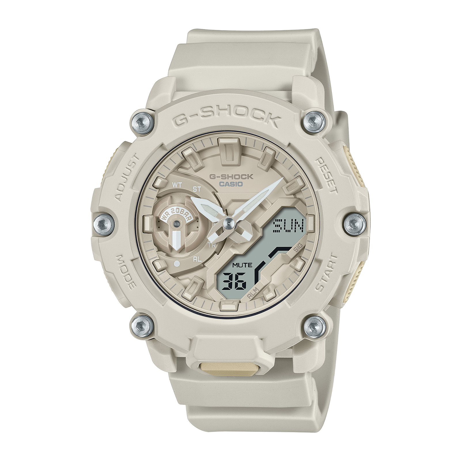 Reloj G-SHOCK GA-2200NC-7ADR Resina Hombre Blanco Humo - Btime