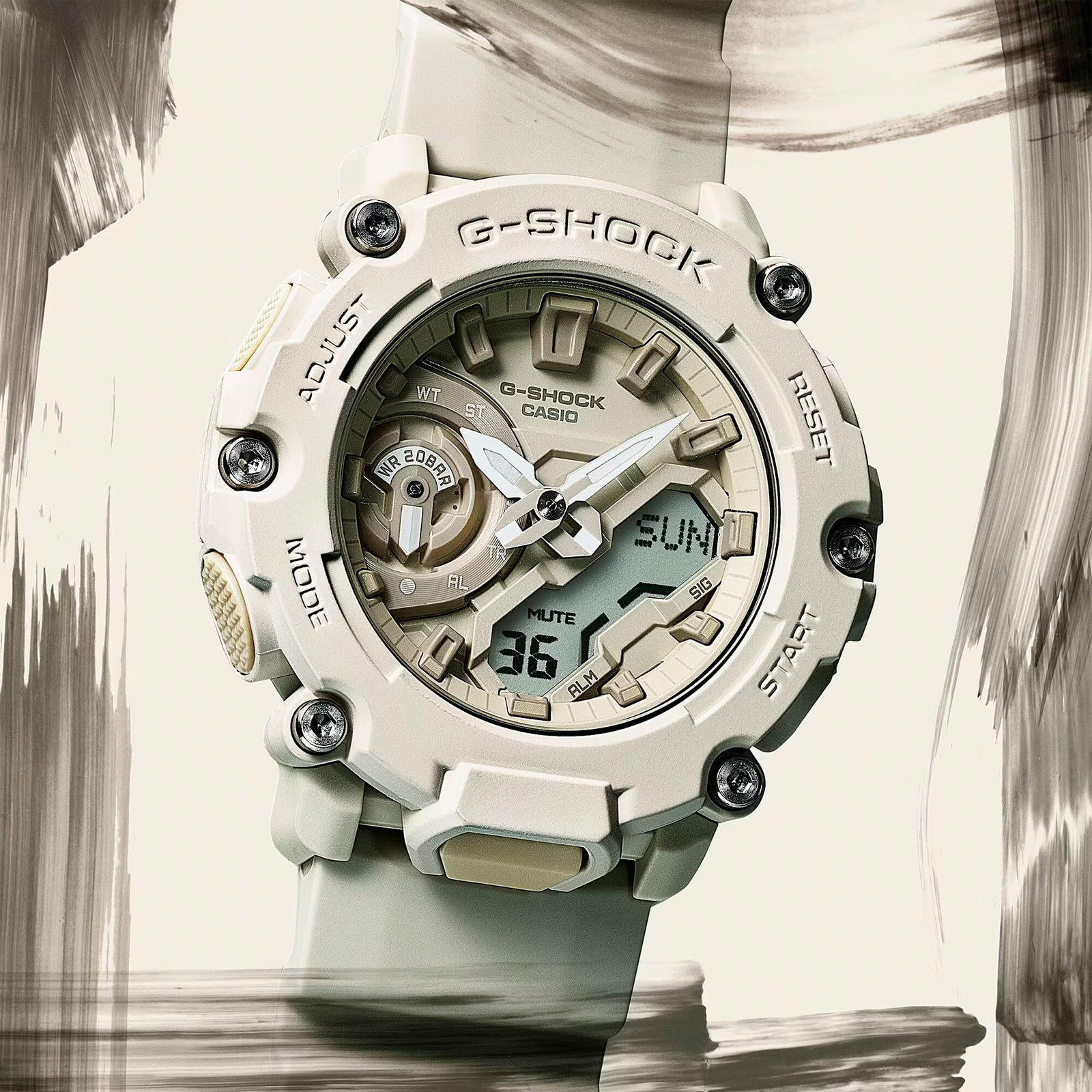 Reloj G-SHOCK GA-2200NC-7ADR Resina Hombre Blanco Humo - Btime