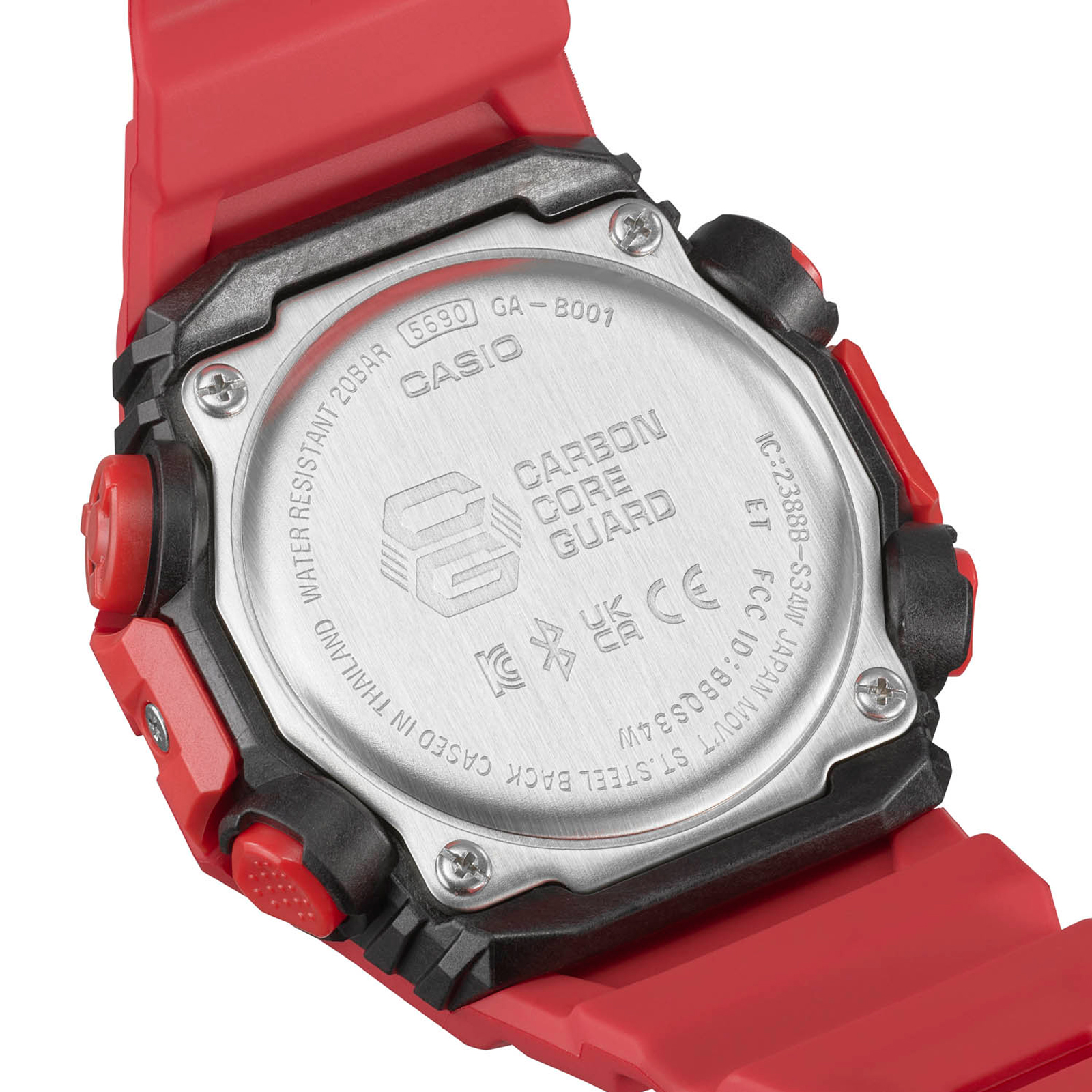Reloj G-SHOCK GA-B001-4ADR Carbono/Resina Hombre Rojo