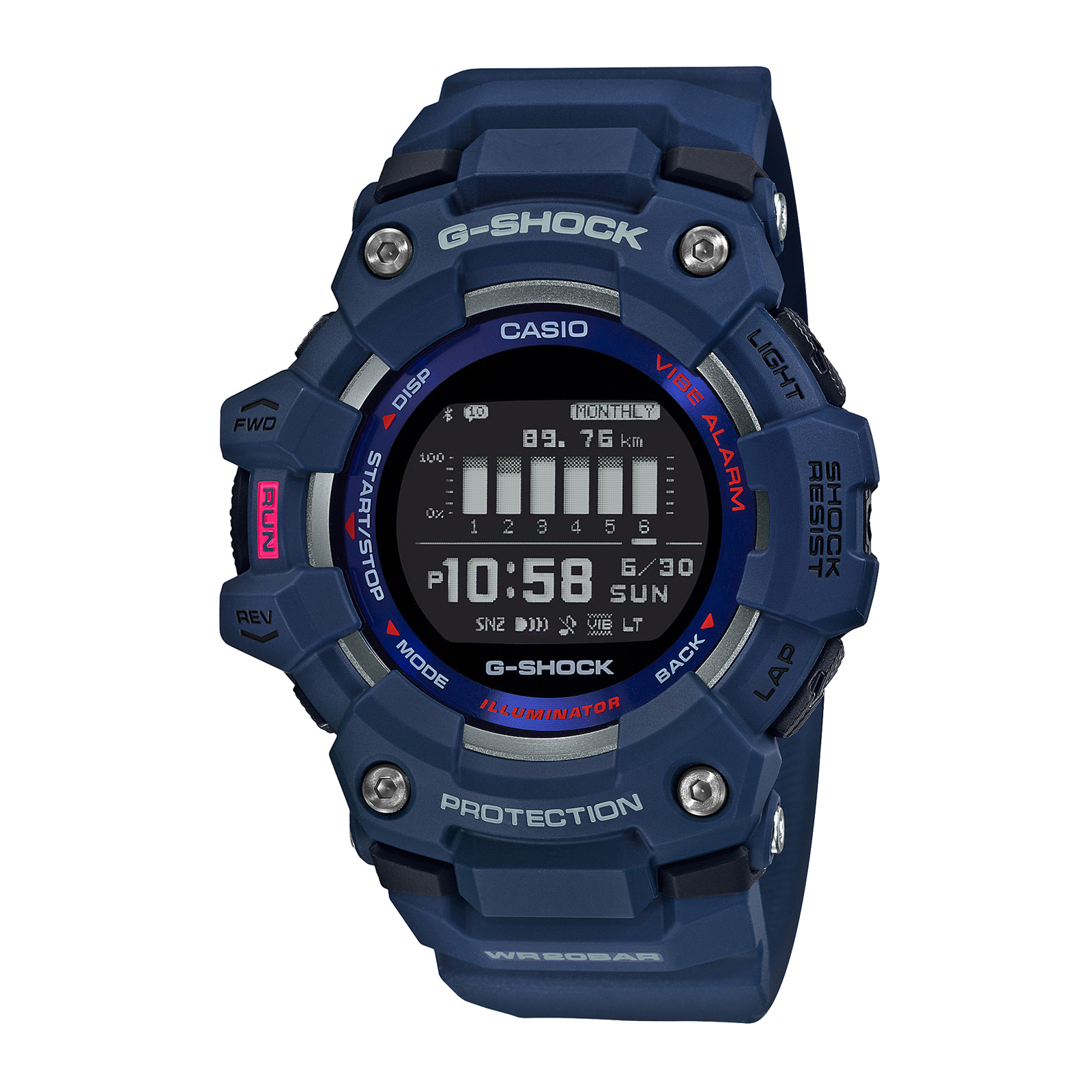 Reloj G-SHOCK GBD-100-2DR Resina/Aluminio Hombre Azul - Btime