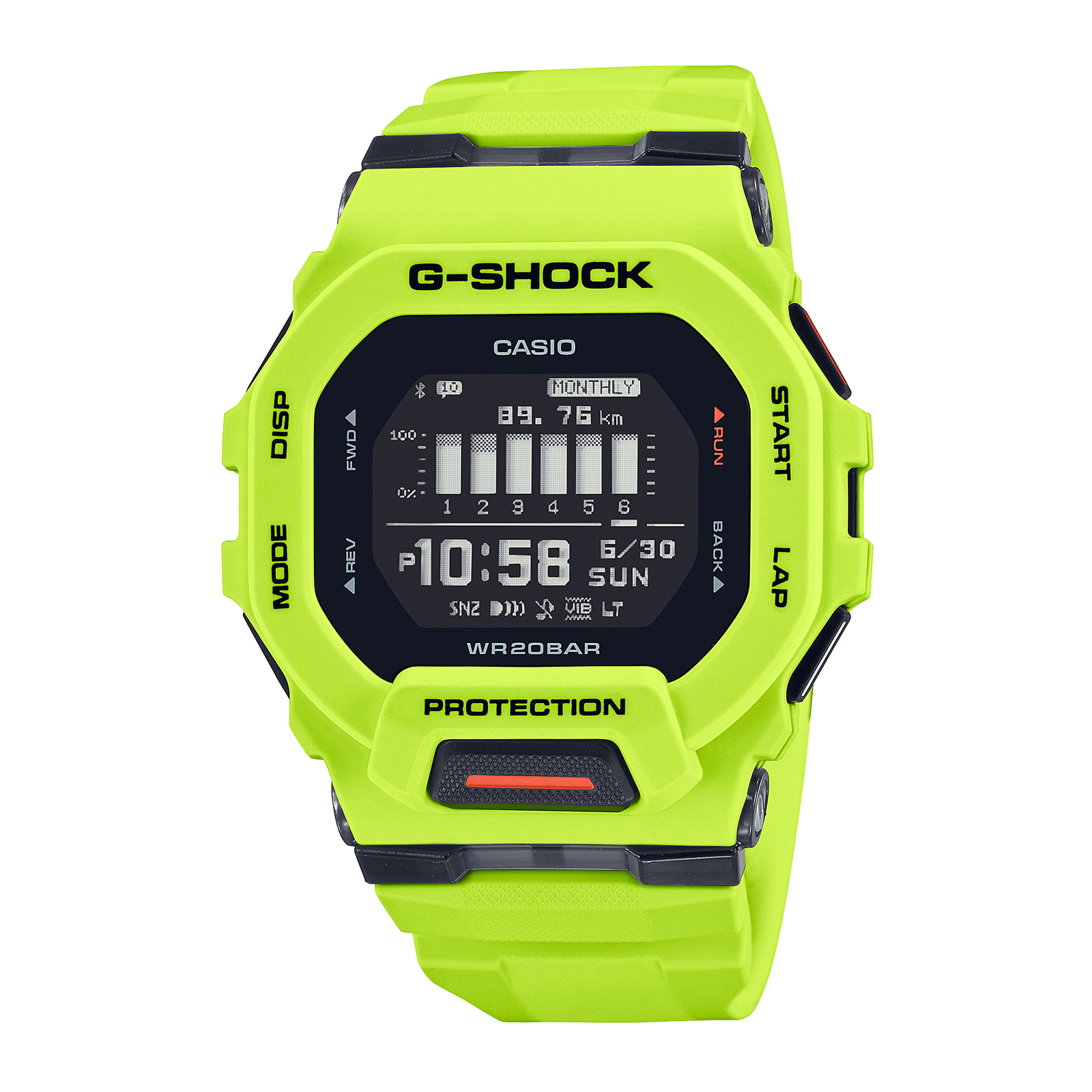 Reloj G-SHOCK GBD-200-9DR Resina Hombre Verde Lima - Btime