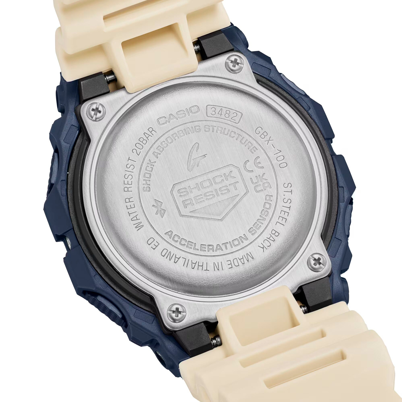 Reloj G-SHOCK GBX-100TT-2DR Resina/Acero Hombre Plateado