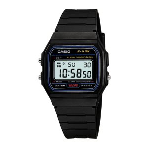 Reloj CASIO F-91W-1HDG Resina Juvenil Negro