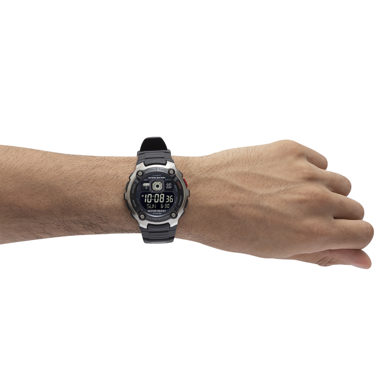 Reloj CASIO AE-2000W-1BVDF Resina/Acero Juvenil Plateado