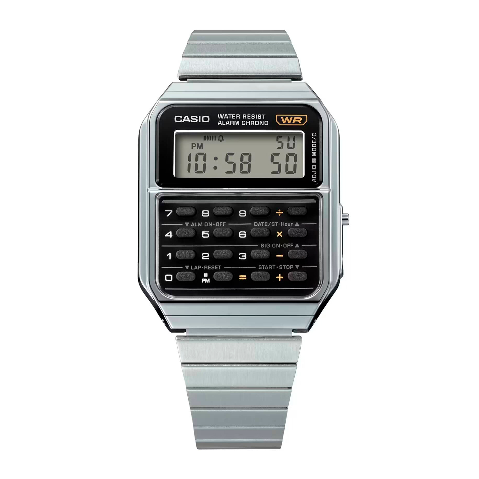 Reloj CASIO CA-500WE-1ADF Resina/Cromado Juvenil Plateado