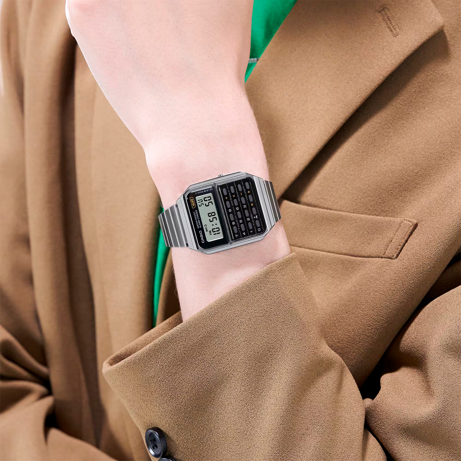 Reloj CASIO CA-500WE-1ADF Resina/Cromado Juvenil Plateado
