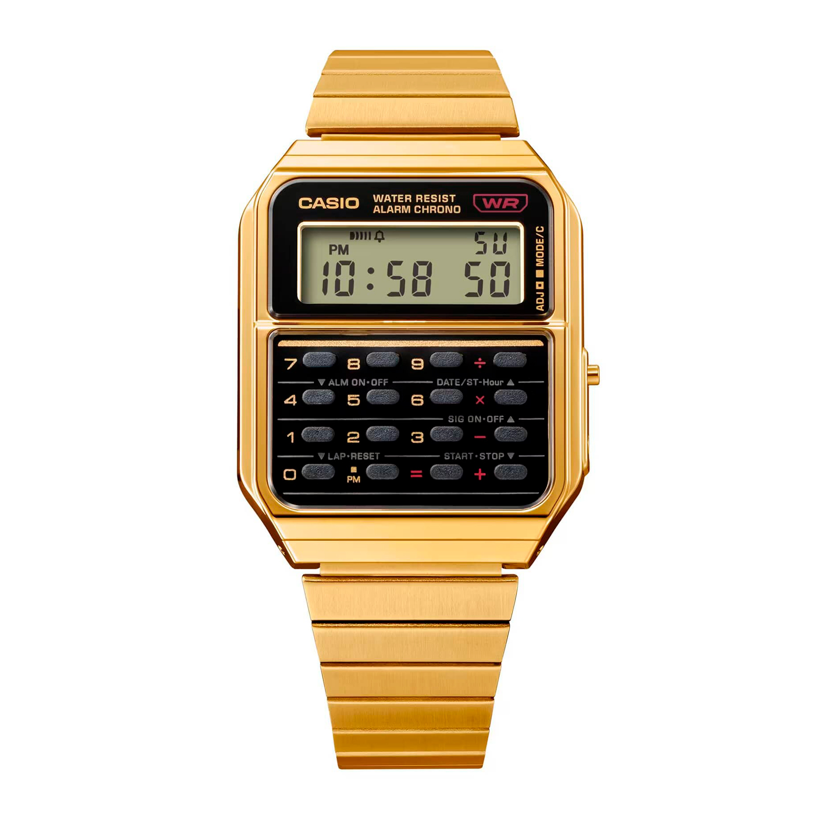 Reloj CASIO CA-500WEG-1ADF Resina/Cromado Juvenil Dorado