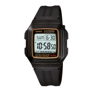 Reloj CASIO F-201WA-9ADF Resina Juvenil Negro