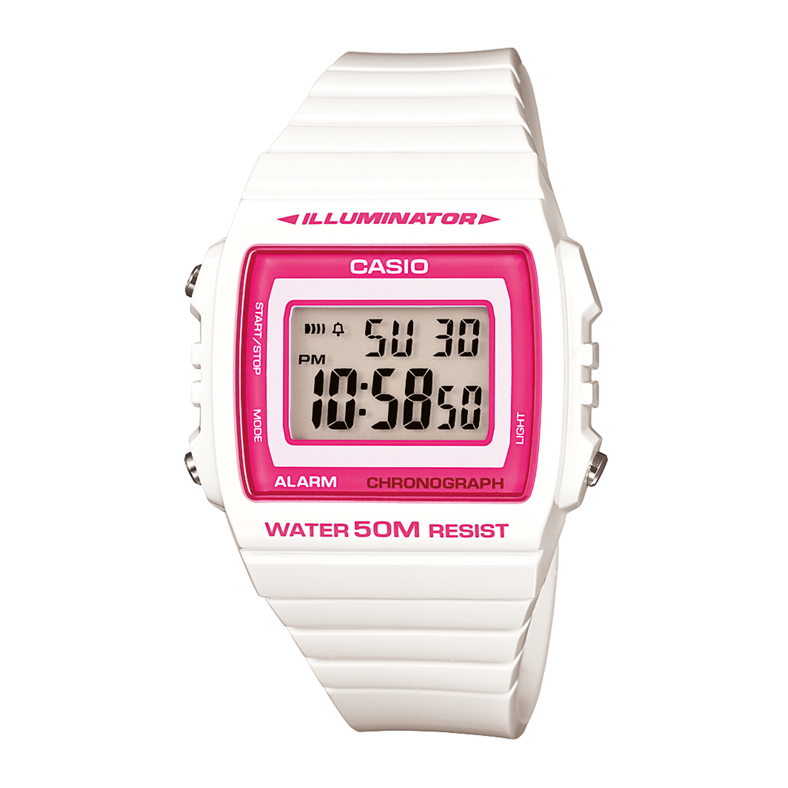 Reloj CASIO W-215H-7A2VDF Resina Juvenil Blanco