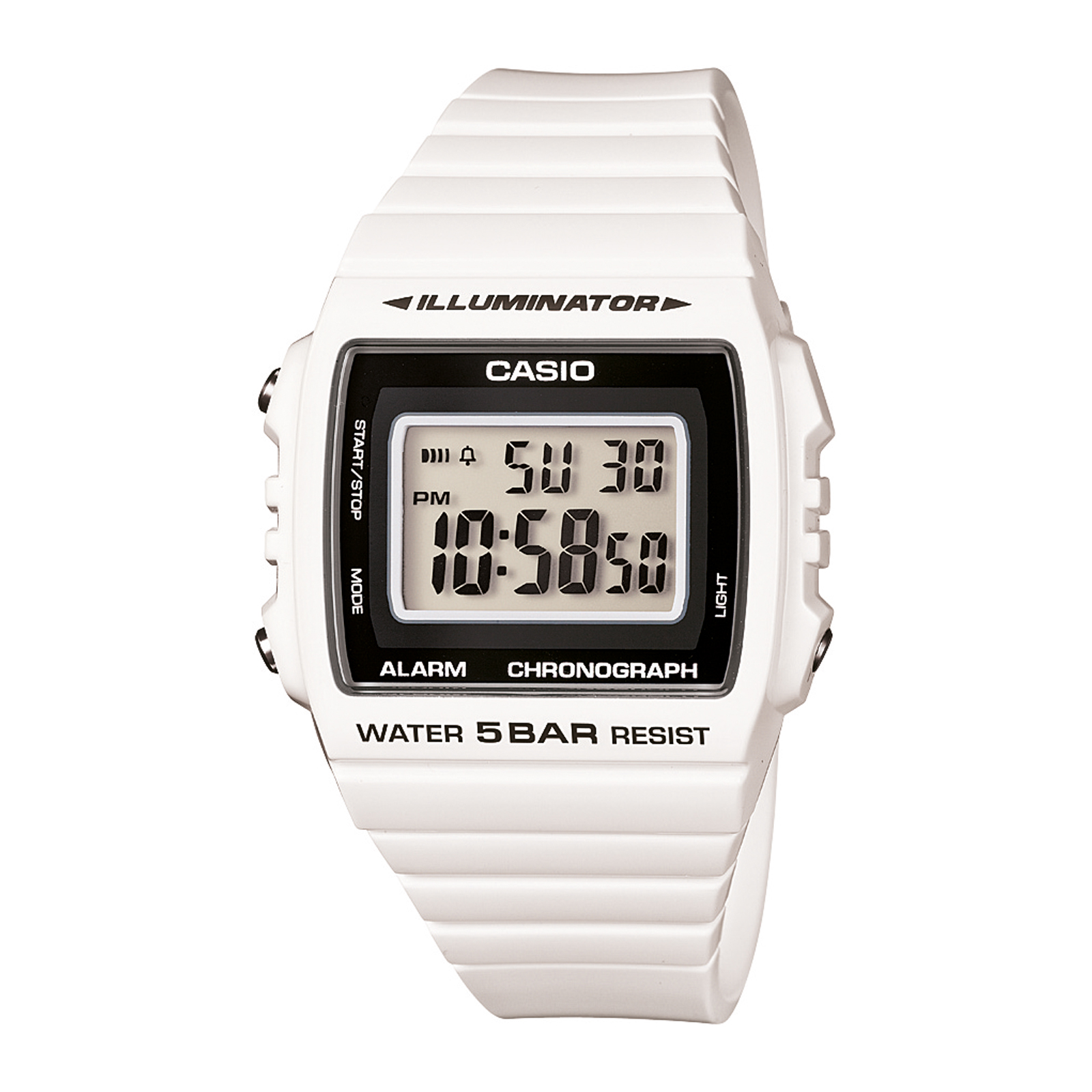 Reloj CASIO W-215H-7AVDF Resina Juvenil Blanco