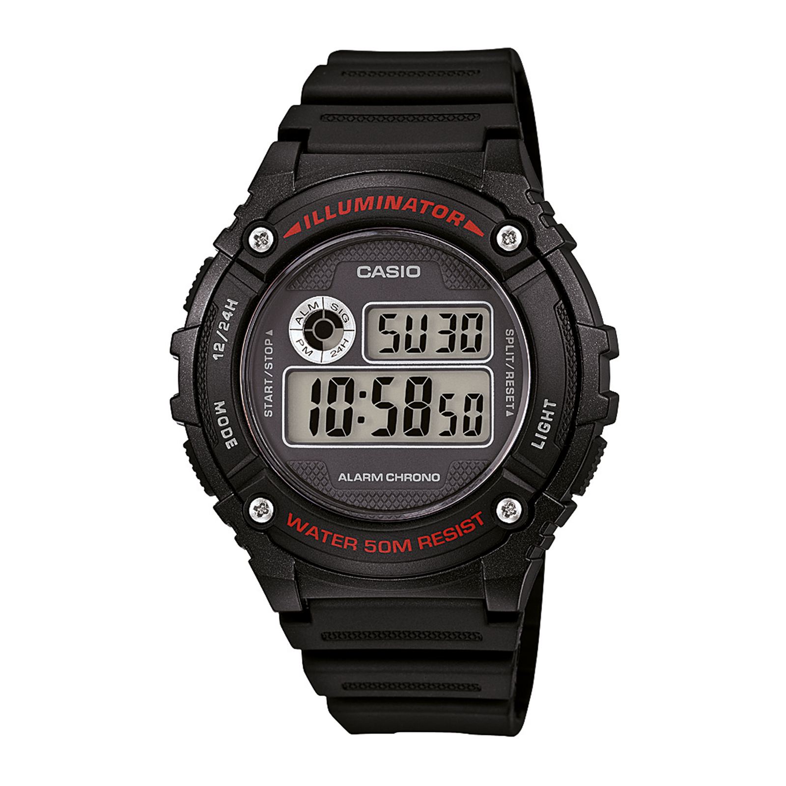 Reloj CASIO W-216H-1AVDF Resina Hombre Negro