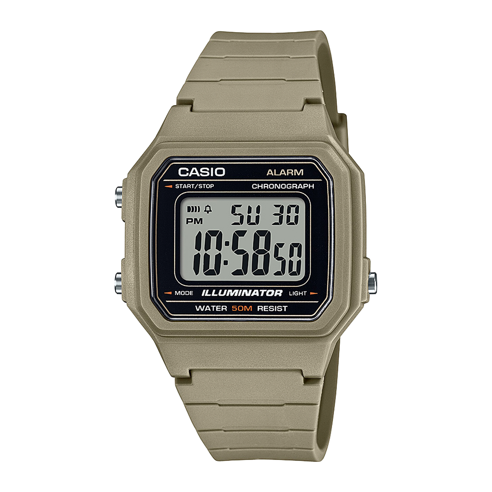 Reloj CASIO W-217H-5AVDF Resina Hombre Beige