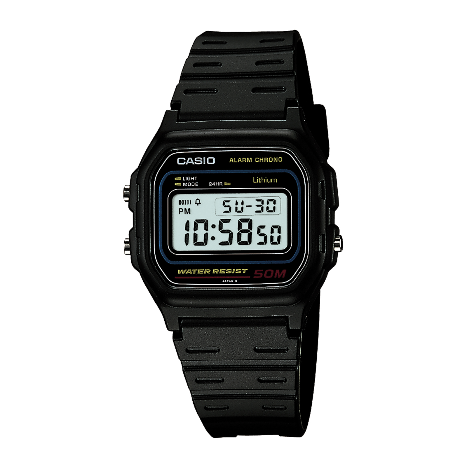 Reloj CASIO W-59-1VQ Resina Juvenil Negro
