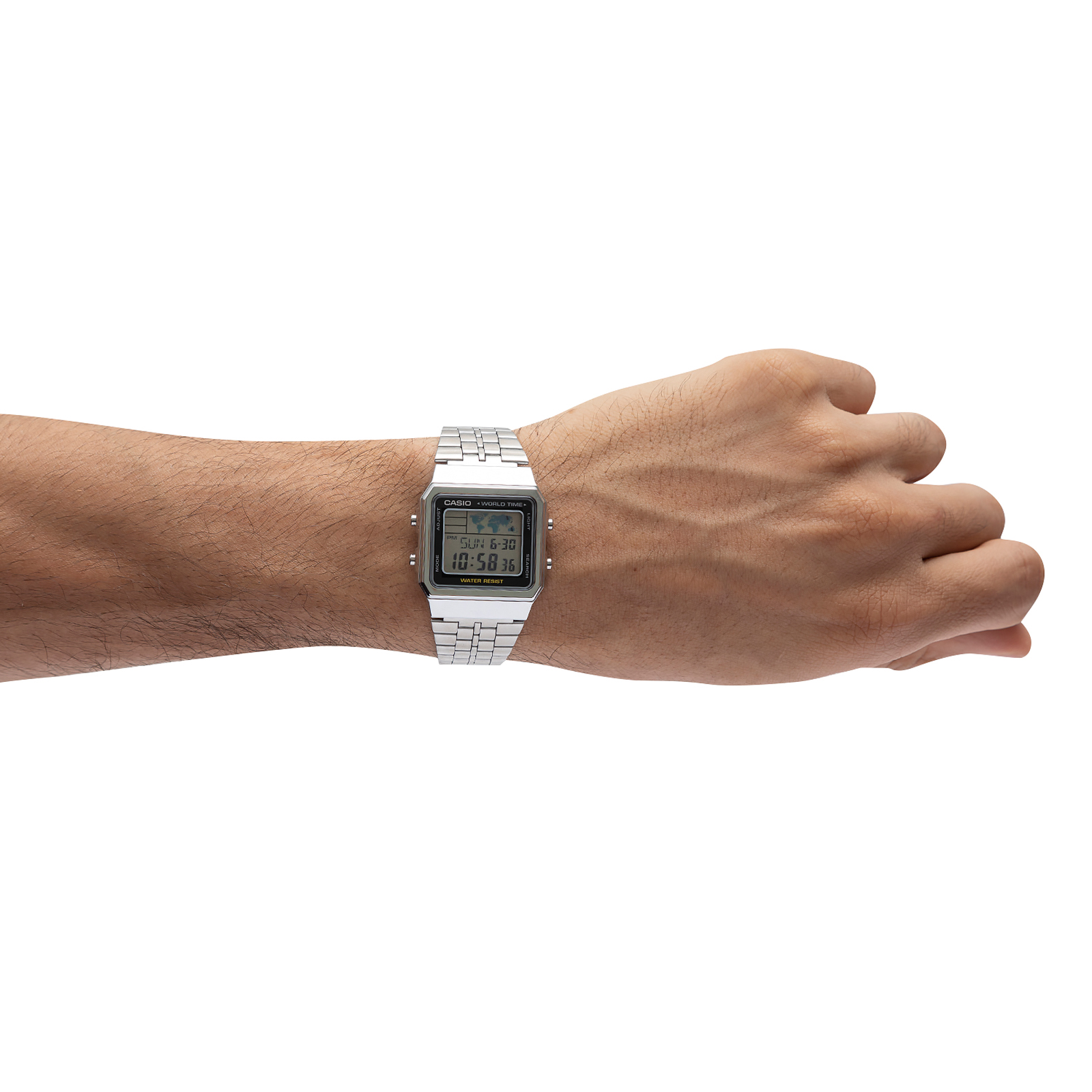 Reloj CASIO A500WA-1DF Resina/Cromado Unisex Plateado