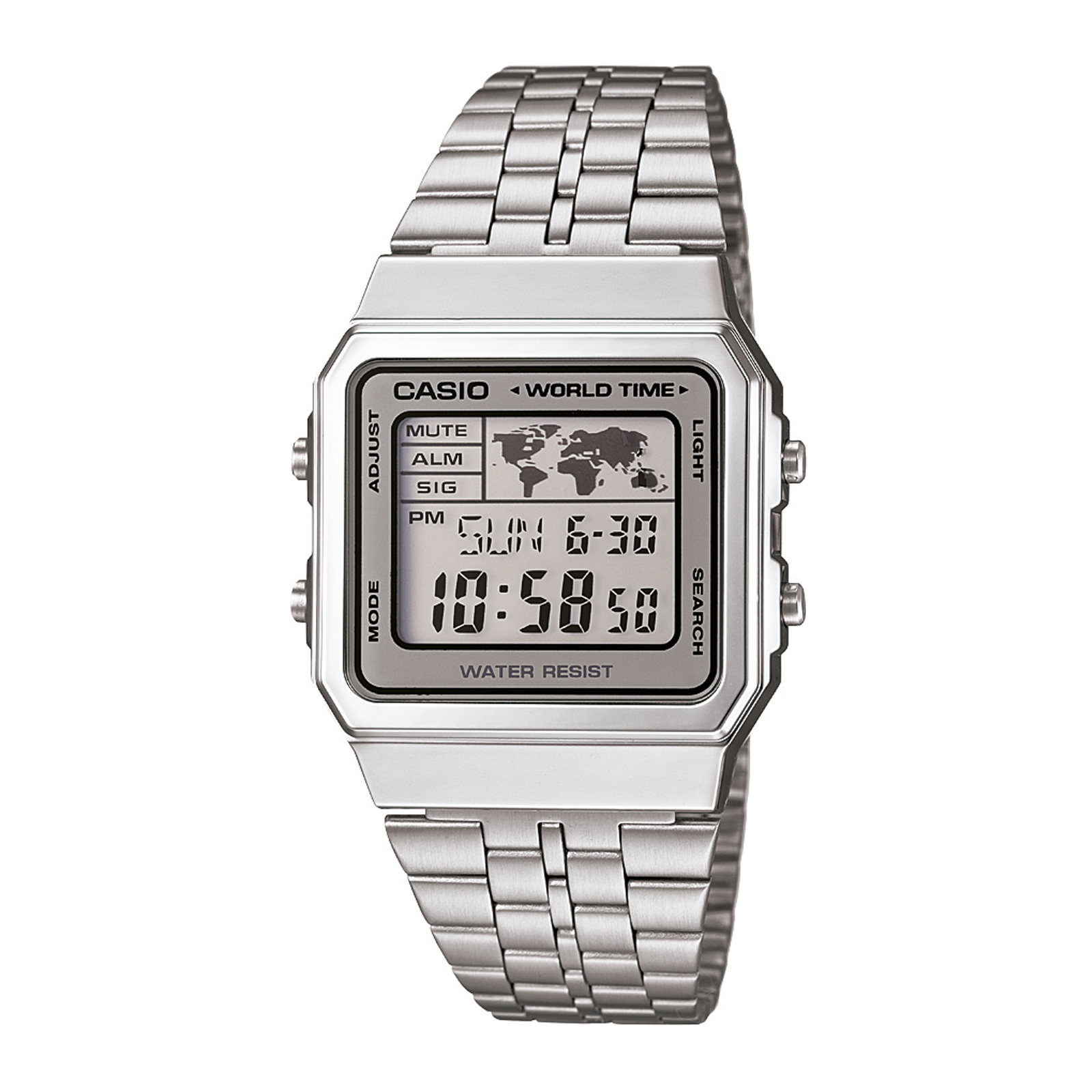 Reloj CASIO A500WA-7DF Resina Unisex Plateado
