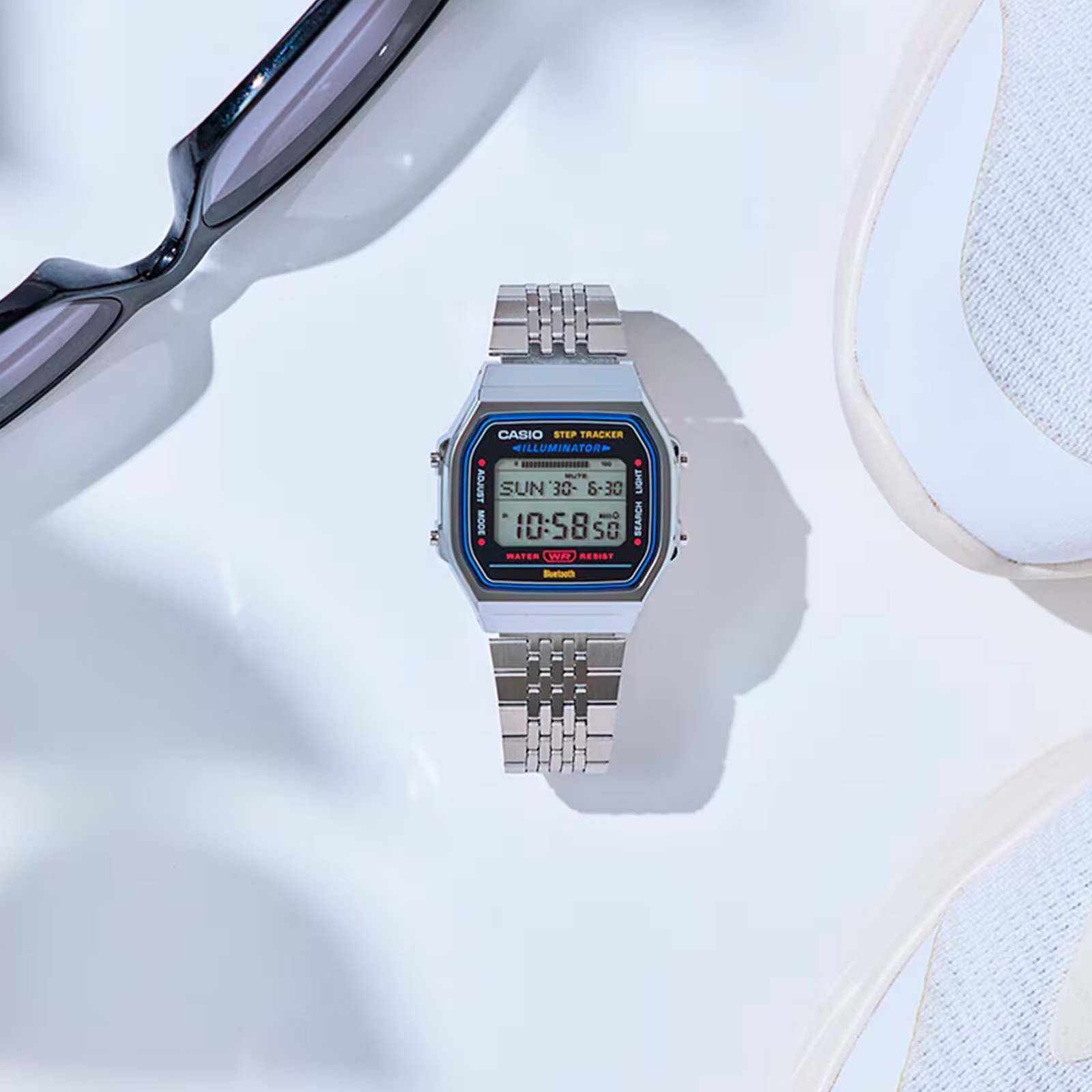 Reloj CASIO ABL-100WE-1ADF Resina/Cromado Juvenil Plateado