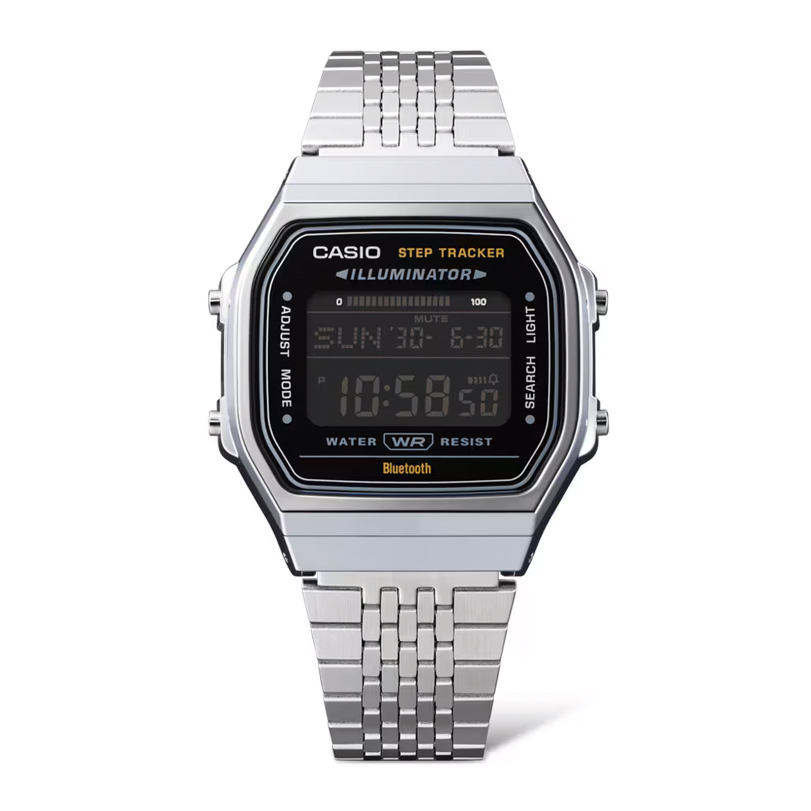 Reloj CASIO ABL-100WE-1BDF Resina/Cromado Juvenil Plateado