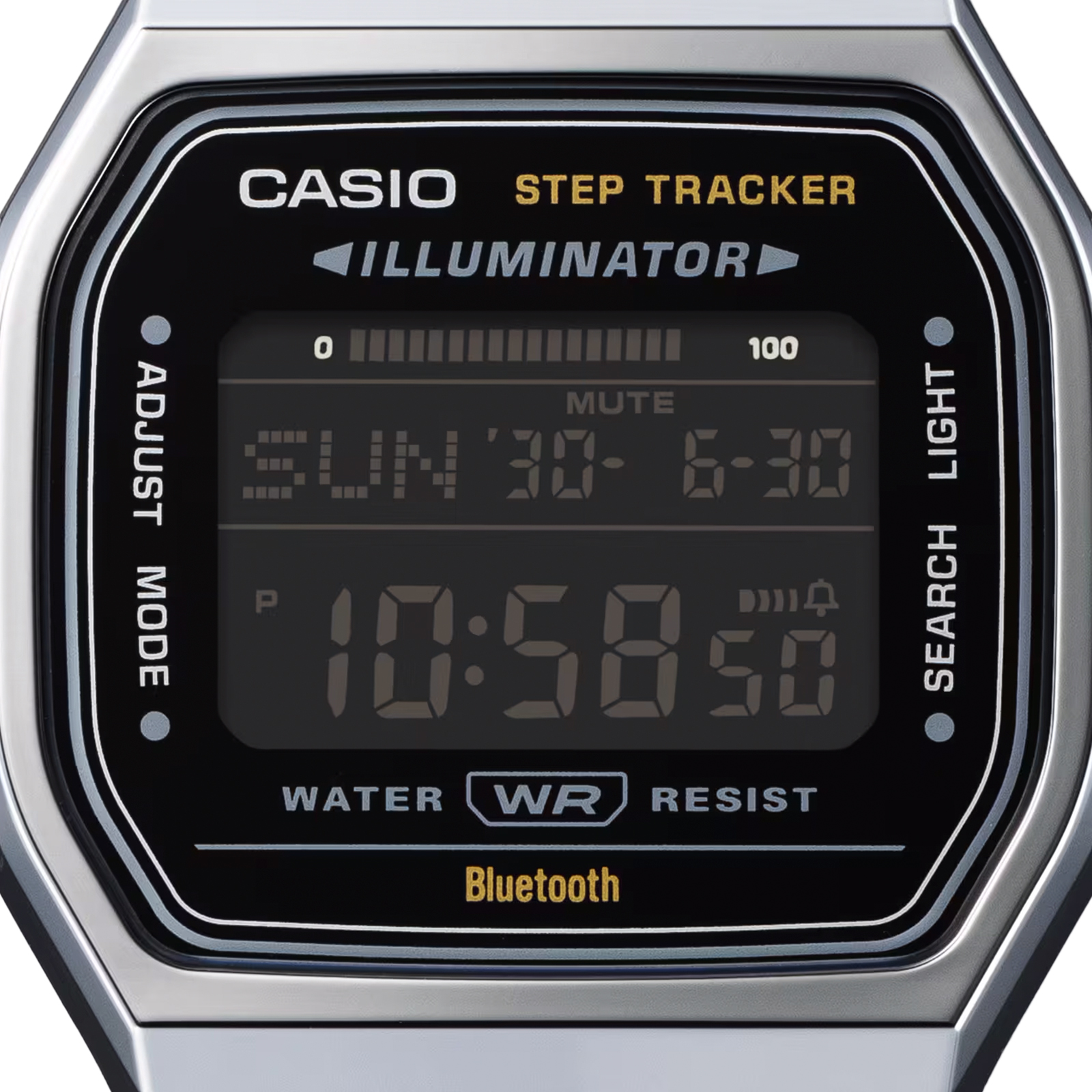 Reloj CASIO ABL-100WE-1BDF Resina/Cromado Juvenil Plateado