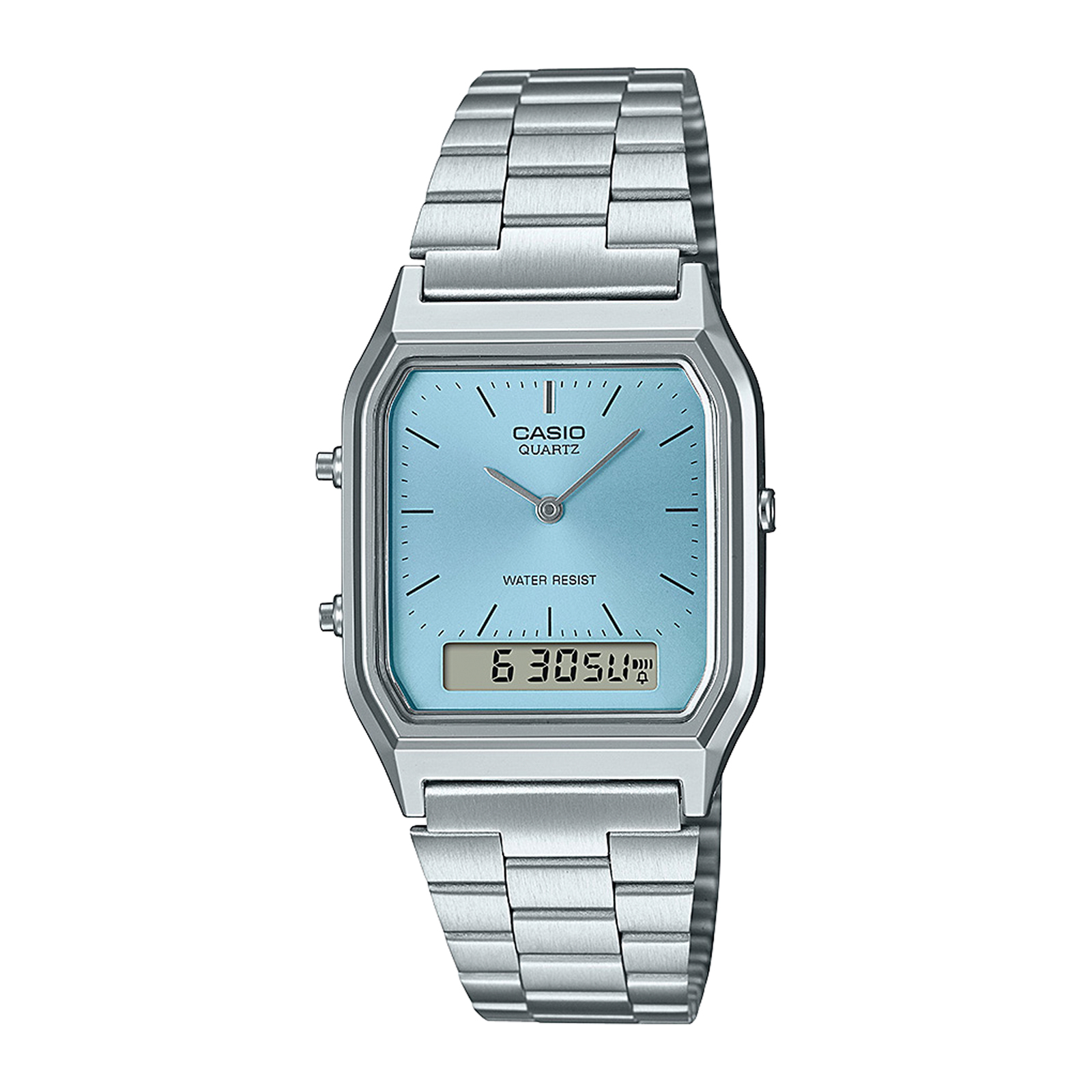 Reloj CASIO AQ-230A-2A1MQYDF Resina/Cromado Juvenil Plateado