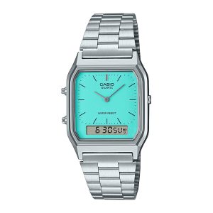 Reloj CASIO AQ-230A-2A2MQYDF Resina/Cromado Juvenil Plateado