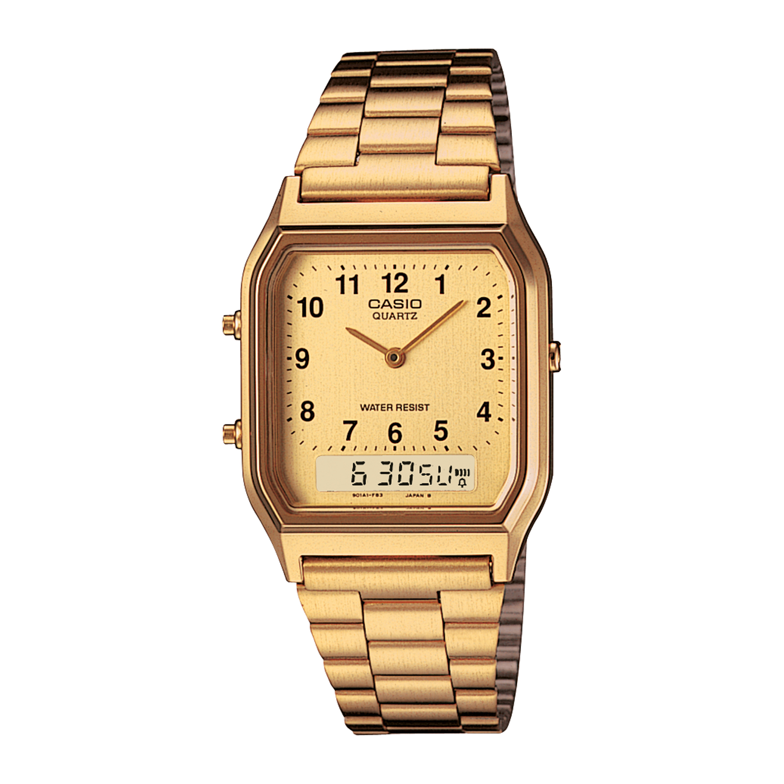Reloj CASIO AQ-230GA-9BHDF Resina Juvenil Dorado