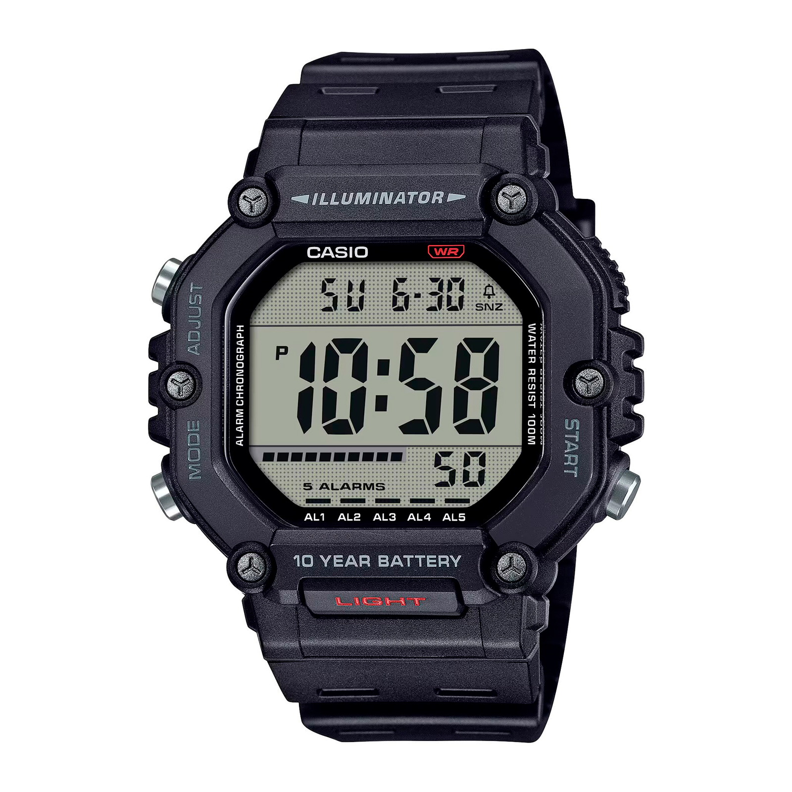 Reloj CASIO AE-1600H-1AVDF Resina Juvenil Negro