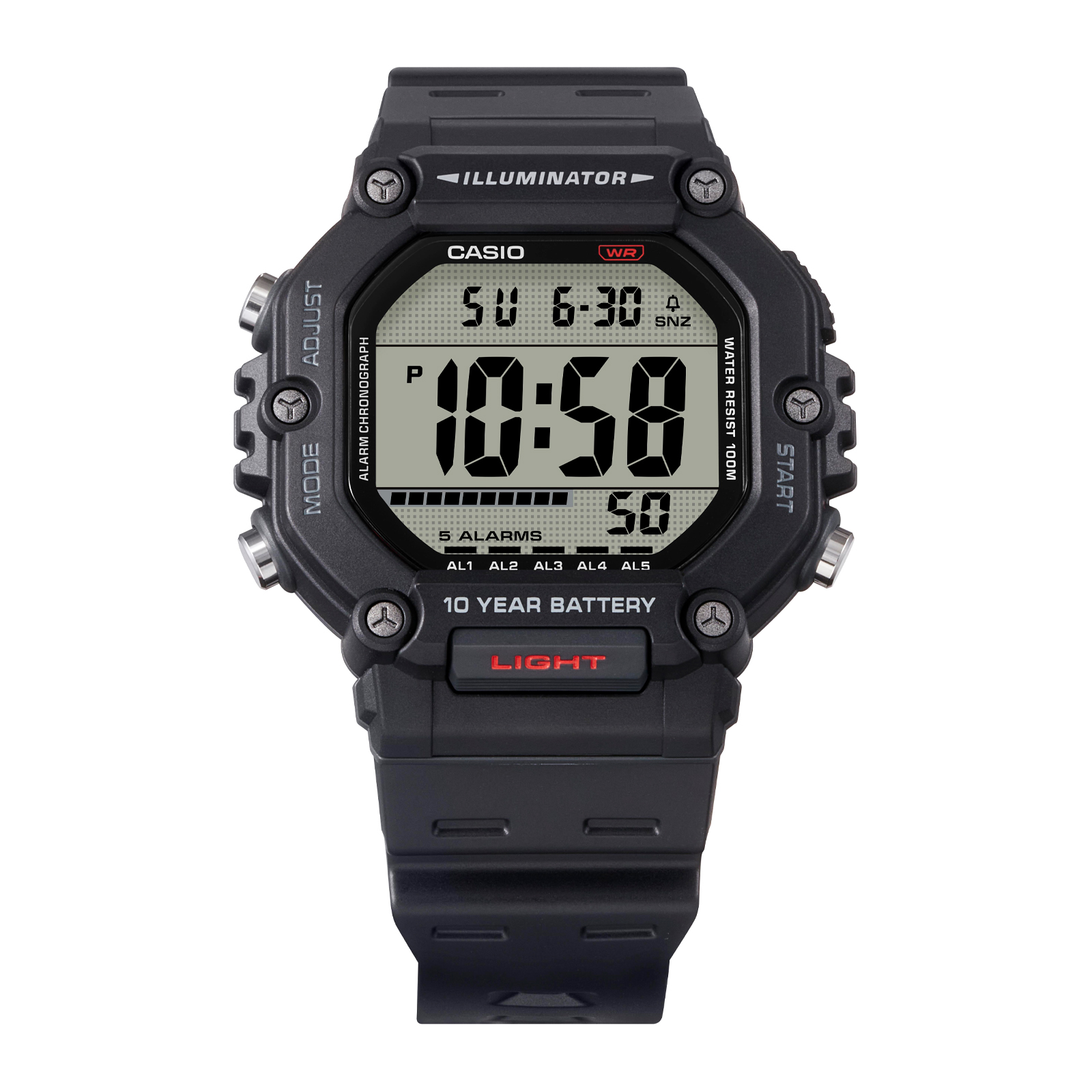 Reloj CASIO AE-1600H-1AVDF Resina Juvenil Negro