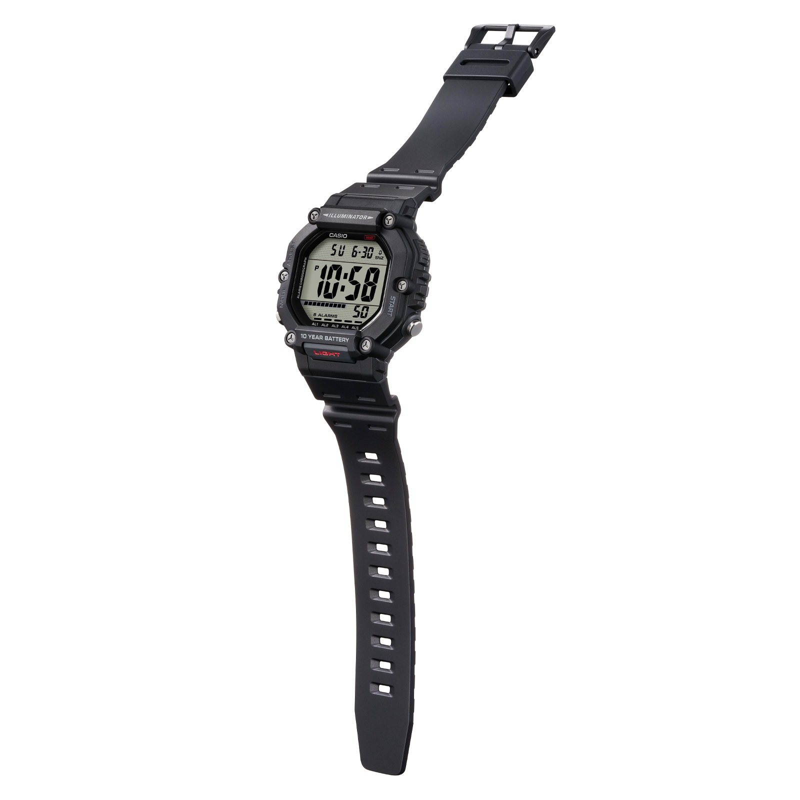 Reloj CASIO AE-1600H-1AVDF Resina Juvenil Negro
