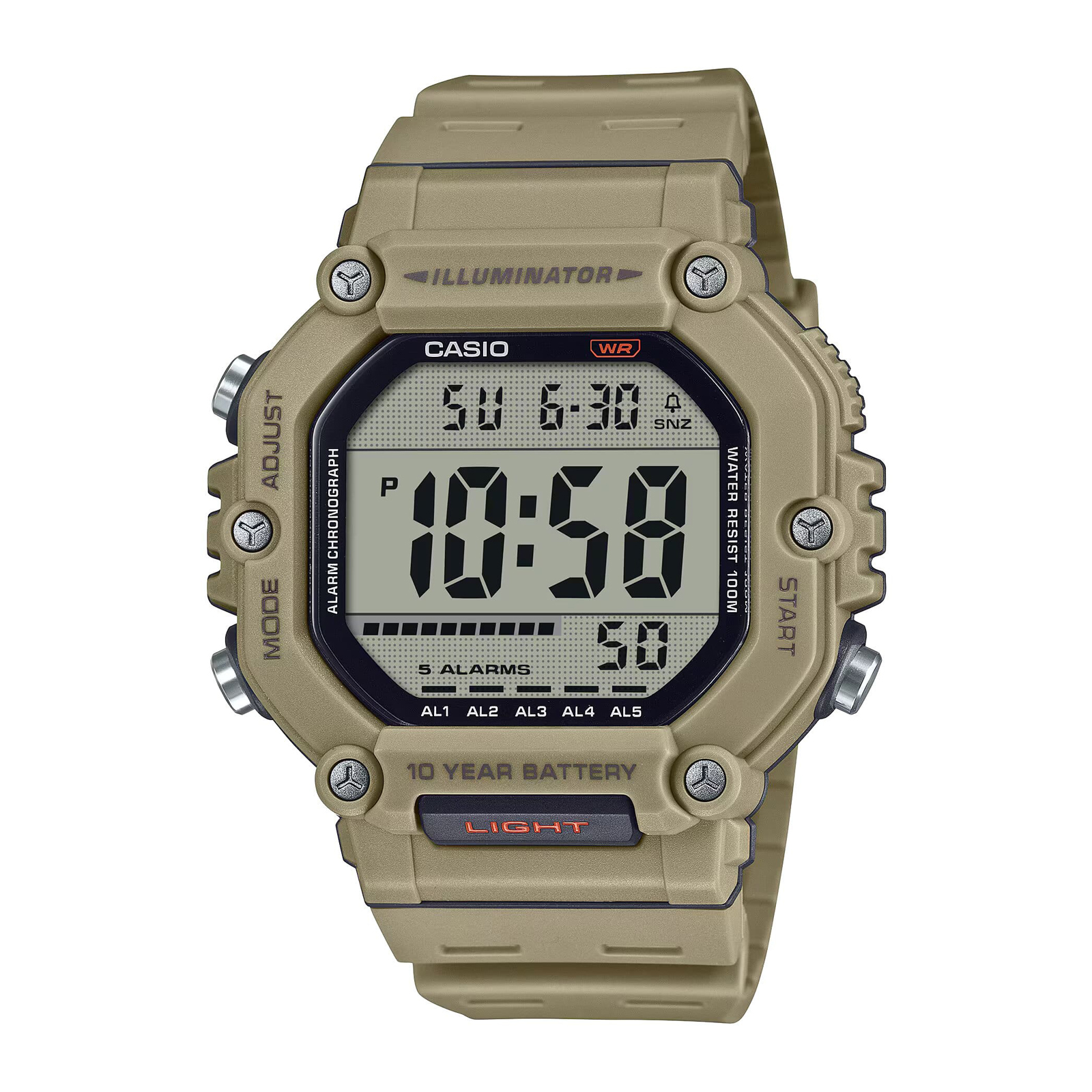 Reloj CASIO AE-1600H-5AVDF Resina Juvenil Marron