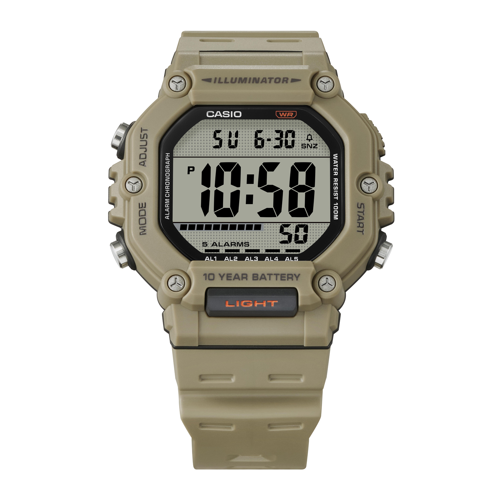 Reloj CASIO AE-1600H-5AVDF Resina Juvenil Marron